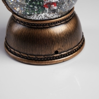 Светодиодная фигура &laquo;Фонарь с Дедом Морозом&raquo; 11 &times; 19 &times; 11 см, пластик, батарейки ААх3 (не в комплекте), USB, свечение тёплое белое