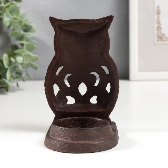 Подсвечник чугун на 1 свечу Подсвечник чугун на 1 свечу "Маленький филин" 10,5х8х6,5 см