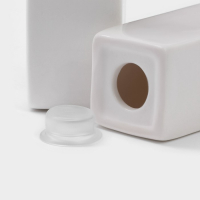 Набор фарфоровый для специй на бамбуковой подставке BellaTenero &laquo;Пакет&raquo;, 3 предмета: солонка, перечница, подставка, цвет белый