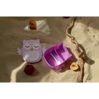 Ланч - бокс пластиковый с ложкой&laquo;Совушка&raquo;, 2 отделения: 300 мл, 450 мл, цвет МИКС