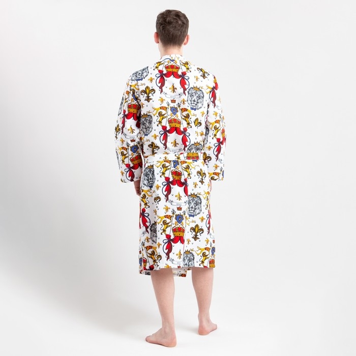 Халат мужской удлиннный Этель Халат мужской удлиннный Этель "Настоящий мужчина" размер 58-60, вафля 200г/м2, 100% хлопок