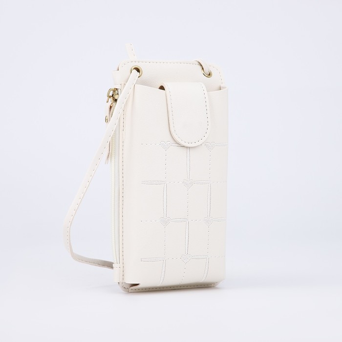 Сумка детская на магните, длинный ремень, цвет белый Сумка детская на магните, длинный ремень, цвет белый