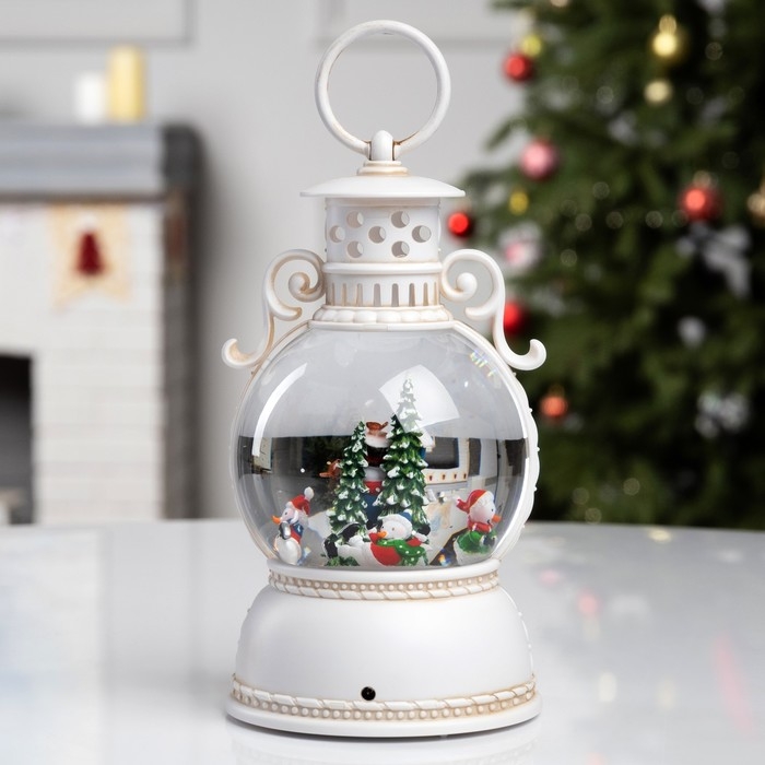 Фигура светодиодная &laquo;Волшебный каток&raquo;, 20х10.5 см, музыка, батарейки ААх3 (не в комплекте), USB, свечение тёплое белое