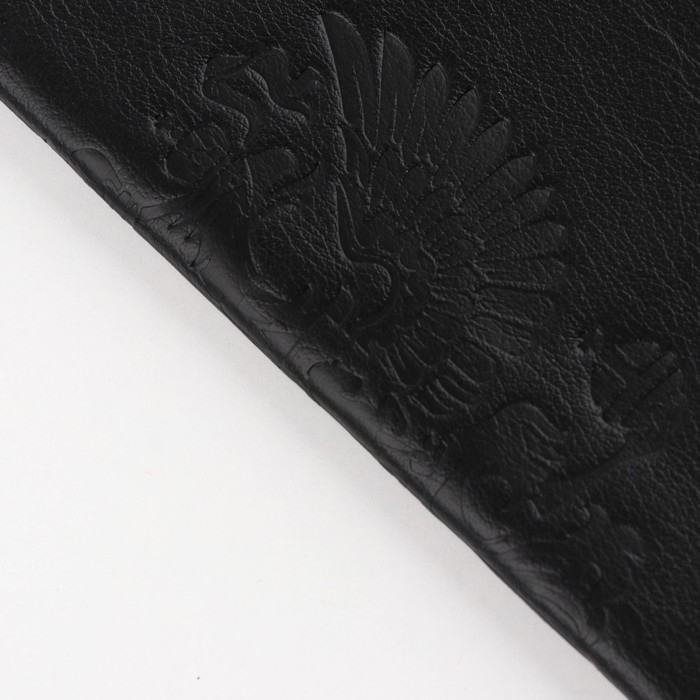 Обложка для паспорта 5131 Russia, цвет чёрный, натуральная кожа Обложка для паспорта 5131 Russia, цвет чёрный, натуральная кожа