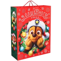Пакет подарочный на новый год, 31х40х11.5 см, упаковка, Щенячий патруль