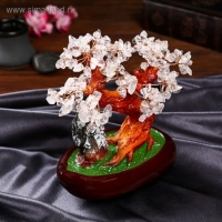 Сувенир бонсай "Денежное дерево с горным хрусталём" 204 шт 23х25х13 см