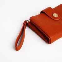 Кошелёк женский на кнопке, цвет рыжий Кошелёк женский на кнопке, цвет рыжий