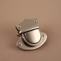 Застёжка для сумки, матовый, 5,5 &times; 5,5 см, цвет жемчужный серебряный