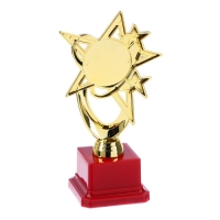 Наградная фигура &laquo;Звезда&raquo; C, подставка пластик красная, 17 х 9,5 х 6,3 см.