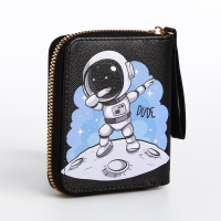 Кошелёк детский на молнии, цвет чёрный Кошелёк детский на молнии, цвет чёрный