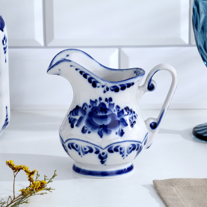 Сливочник &laquo;Летняя фантазия&raquo;, H=12,5, гжель