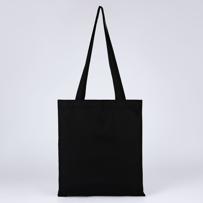 Шопер &laquo;Корея&raquo;, 35х0.5х40 см, отдел без молнии, без подклада, чёрный