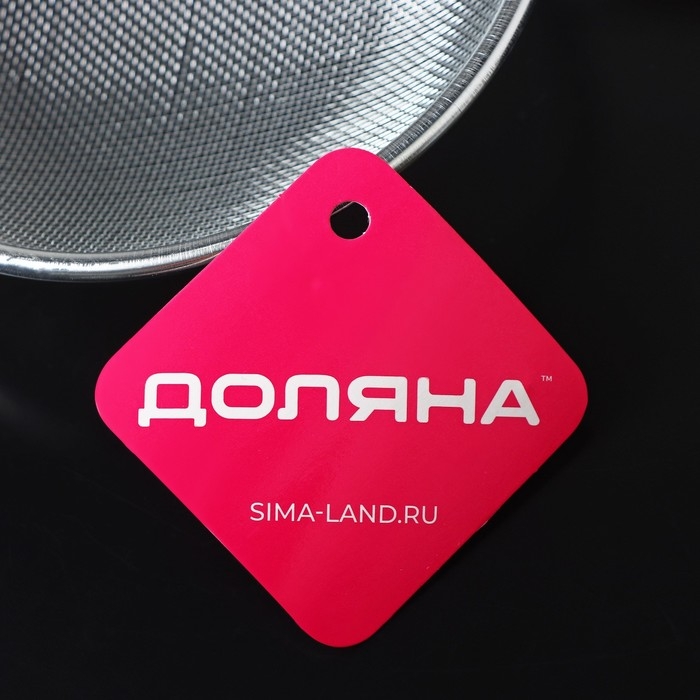 Сито для просеивания Доляна &laquo;Хозяюшка&raquo;, d=14 см, цвет красный