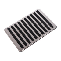 Накладка-подпятник для автоковрика, 24&times;16, металлическая с креплением