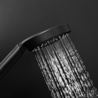 Душевая лейка ZEIN Z3212, 3 режима, средняя, пластик, цвет черный