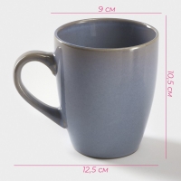 Кружка керамическая Доляна &laquo;Норди&raquo;, 340 мл, цвет синий