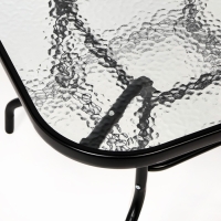 Набор садовой мебели: Стол квадратный 80 х 80 х 73 см и 2 стула черного цвета