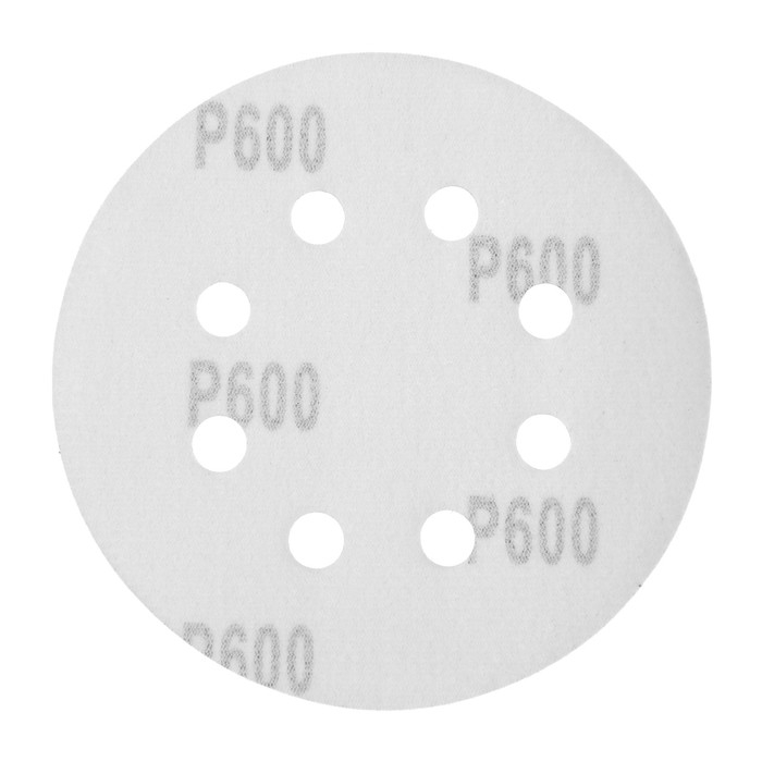 Круг абразивный шлифовальный под Круг абразивный шлифовальный под "липучку" ТУНДРА, перфорированный, 125 мм, Р600, 10 шт.
