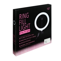 Светодиодная кольцевая лампа на штативе LuazON CB-32, 10" (26 см),20 Вт, штатив 20 см ч-з