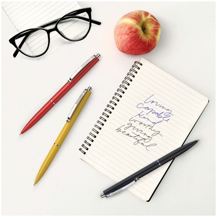 Ручка шариковая автоматическая Schneider "K15", чернила синие, узел 1,0мм, корпус микс, дисплей, под логотип