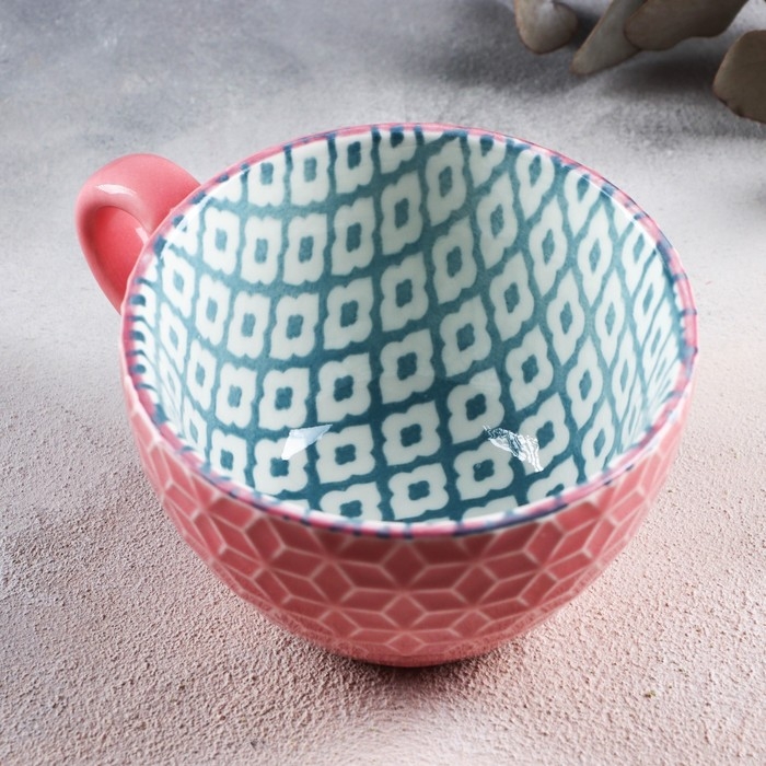 Кружка керамическая &laquo;Винтаж&raquo;, 290 мл, цвет розовый