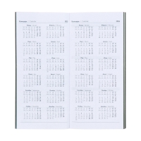 Еженедельник датированный 2025 года, 80х165 мм, 64 листа ESCALADA, мягкая обложка из искусственной кожи, блинтовое тиснение, блок 70 г/м&sup2;, зелёный