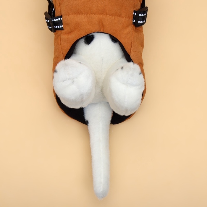 Куртка для собак  со шлейкой, размер ХL  (ДС 40, ОГ 50, ОШ 40 см), горчичная