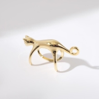 Серьга &laquo;Кафф&raquo; котик, цвет золото