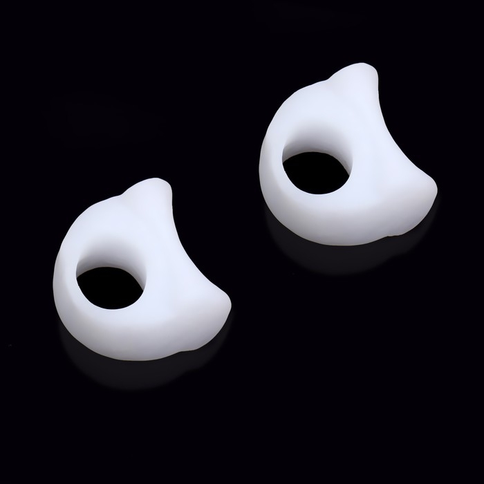 Корректоры - разделители для больших пальцев, силиконовые, 3 × 3,5 см, пара, цвет белый Корректоры - разделители для больших пальцев, силиконовые, 3 × 3,5 см, пара, цвет белый