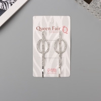 Невидимка для волос &laquo;Хайди&raquo; (набор 2 шт) сверкание, 6 см, серебро