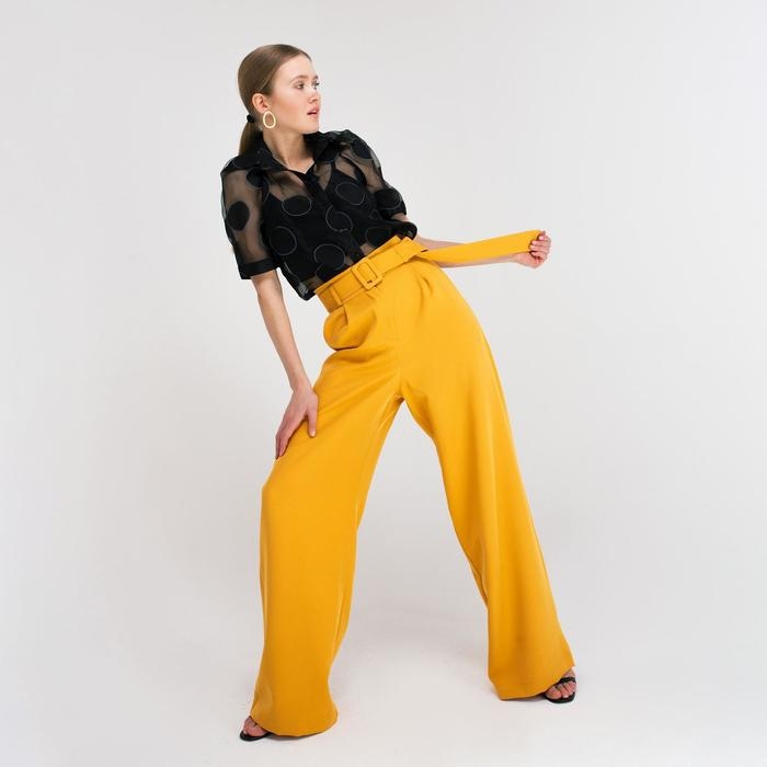 Рубашка женская MINAKU: Green trend цвет чёрный, р-р 48