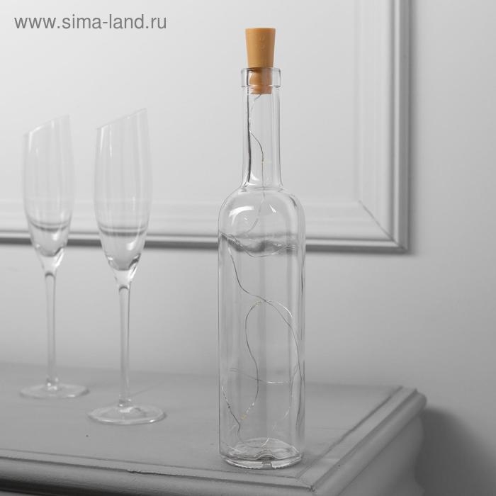 Гирлянда «Нить» 1 м роса с пробкой, IP20, серебристая нить, 10 LED, батарейки LR44х3 (в комплекте), свечение мульти Гирлянда «Нить» 1 м роса с пробкой, IP20, серебристая нить, 10 LED, батарейки LR44х3 (в комплекте), свечение мульти