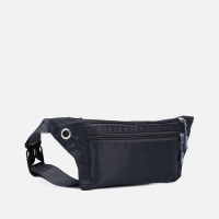 Поясная сумка на молнии, наружный карман, разъем для USB, цвет тёмно-серый Поясная сумка на молнии, наружный карман, разъем для USB, цвет тёмно-серый