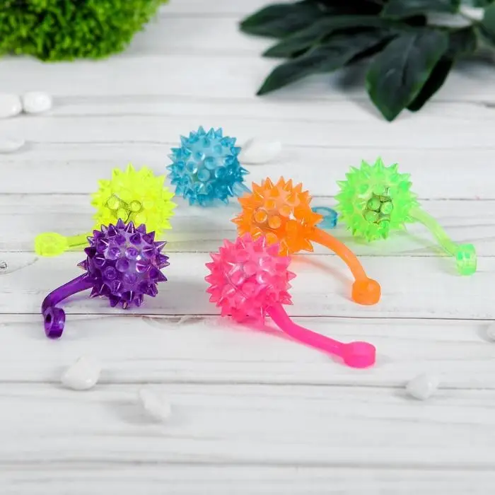 Мяч &laquo;Ёжик&raquo;, световой, 4,5 см, цвета МИКС