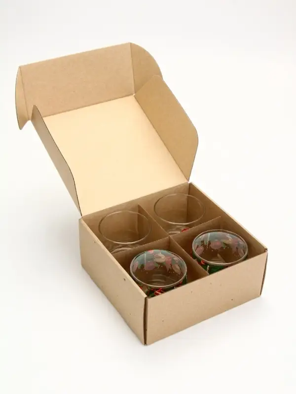 Стаканы &laquo;Новогодний&raquo;, 310 мл, подарочный набор 4 шт.