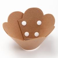 Ветеринарный воротник из фетра "Ромашка", размер L, коричневый