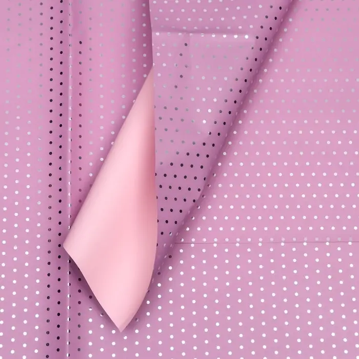 Плёнка матовая &laquo;Серебристый горох&raquo; фиолетовый, орхидея, 0.58&times;0.58 м