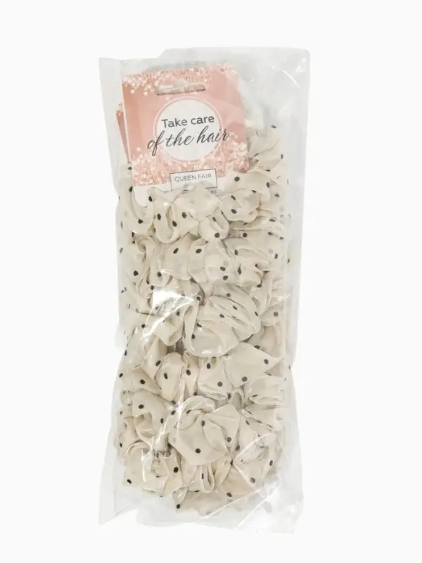 Резинка для волос "Летиция" (набор 2 шт) 7 см, молочный