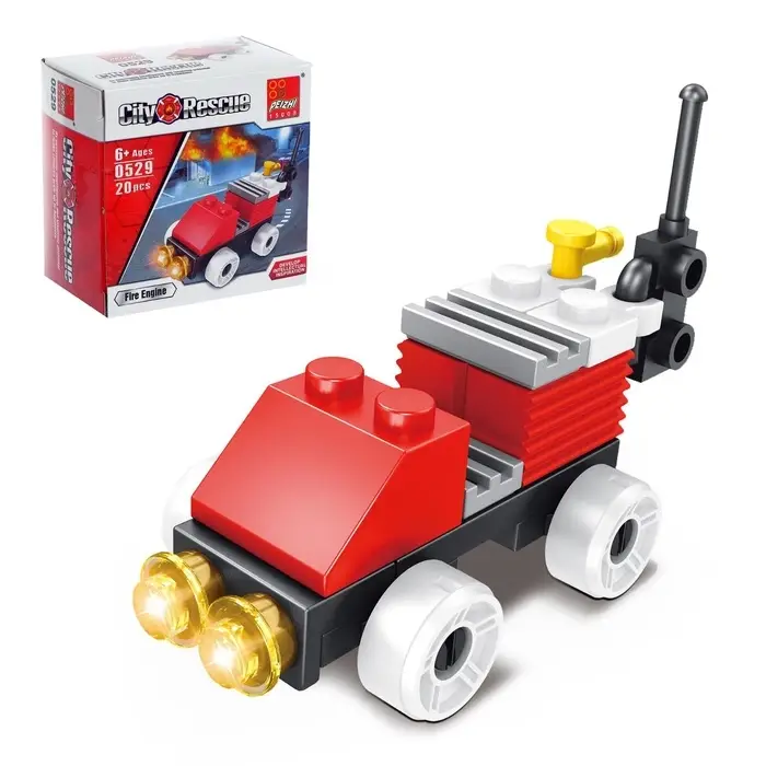 Конструктор блочный &laquo;Пожарная машина&raquo;, 20 деталей