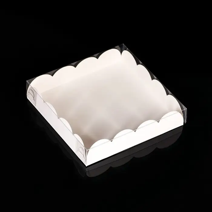 Коробка для печенья, белая, 15&times;15&times;3 см