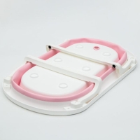 Ванночка детская складная со сливом, 75 см., цвет розовый