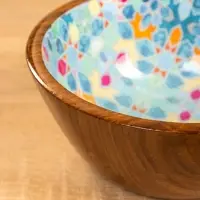 Чаша "Калейдоскоп" 18х18х8 см, дерево шишам