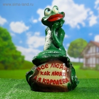 Садовая фигура "Лягушка на камне большая" 30х23х52см