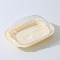 Маслёнка, пластиковая, 18&times;12&times;7 см, цвет слоновая кость