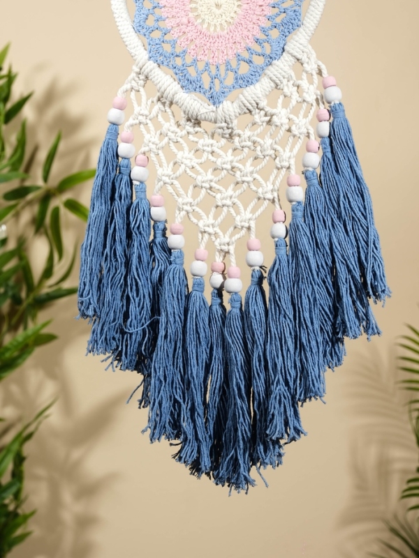 Ловец снов "Голубое сердце" 17х50 см.