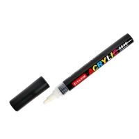 Набор маркеров акриловых 2 штуки, черный/белый, пулевидный наконечник 4мм Набор маркеров акриловых 2 штуки, черный/белый, пулевидный наконечник 4мм