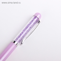 Ручка гелевая Calligrata "Стразы", 0.5 мм, синяя, корпус МИКС