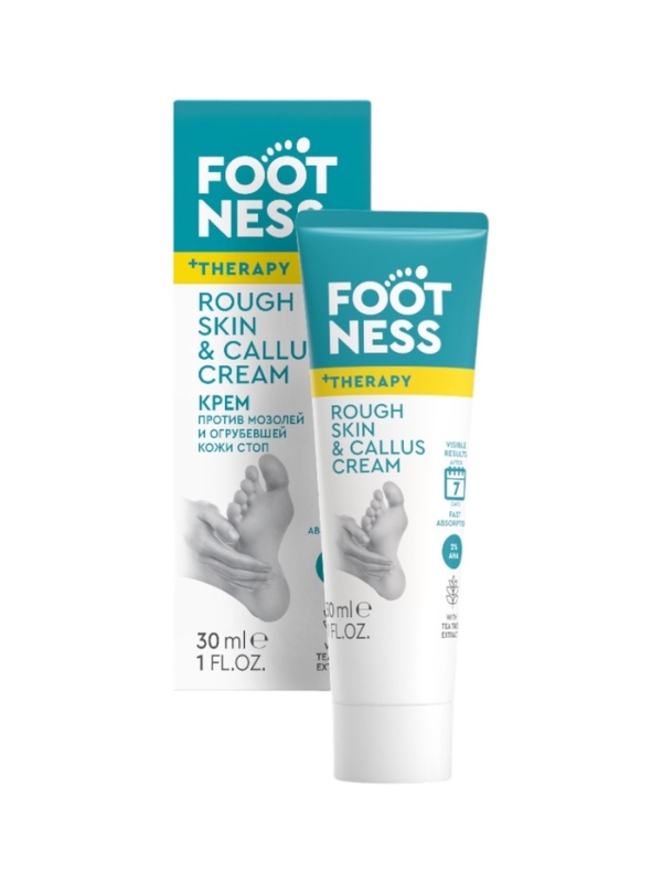 Крем против мозолей и огрубевшей кожи стоп FOOTNESS, 30 мл Крем против мозолей и огрубевшей кожи стоп FOOTNESS, 30 мл