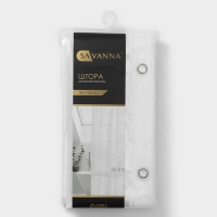 Штора для ванной SAVANNA &laquo;Геометрия&raquo;, 180&times;180 см, PEVA, цвет белый