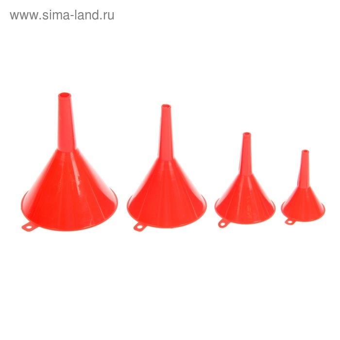 Воронка для ГСМ, диаметр: 50 мм, 75 мм, 95 мм, 115 мм, набор 4 шт Воронка для ГСМ, диаметр: 50 мм, 75 мм, 95 мм, 115 мм, набор 4 шт